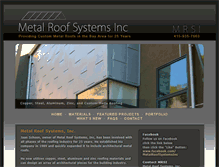 Tablet Screenshot of metalroofsystemsinc.com